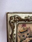 Vintage Small Donald Art Co  Inc  Kitten Cat Print In Puffed Plastic Frame Cute