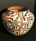 Large Acoma Polychrome Pottery Olla beautiful Paint Decoration c1900  Excellent 