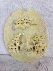 Vintage Chinese Hand Carved Stone Landscape Plaque With Display Base 5   
