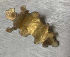 Antique French Revival Gilt Plaster Applique     Crowned Face Mount   6 5   