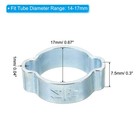 20 Pack 14-17mm Double Ear Hose Clamp  Galvanized Steel O Clip Crimp  Silver