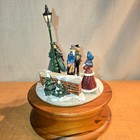 Department 56 Heritage Village Lighted Music Box  white Christmas  Rotating Wbox