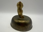 Brass Owl Perched On Base Vintage