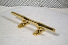Brass Four Hole Cleat 10  In A Polished Finish