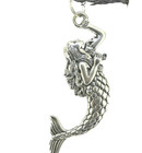 New  Very Large Wonderful  Mermaid  Silver-tone Pendant   18  - 20   Necklace