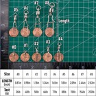 20 100pcs Duo Lock Snap Fishing Ball Bearing Swivels 26-110lbs Tackle Freshwater