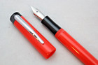 Handmade Red With Black Highlights Acrylic Fountain Pen