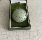 Vtg Chinese Lrg 2 Types Of Jade Hetian Carved 2-sided Trinket Pendant Open Work