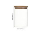 1pc Glass Canister Jar With Bamboo Lid For Food Storage  Organization Jar Only