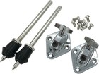 1 Pair Vintage Bass Drum Spurs Legs With Mount Bases Bracket  7 2inch Straigh   
