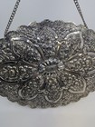 Vintage Turkish 925 Silver Repousse Hanging Mirror Ayhan Ornate Floral Wedding