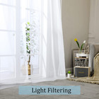 White Sheer Curtains 84 Inches Long 2 Panels Set  Sheer White Curtains For Livin