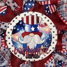 Uncle Sam Gnome Patriotic Welcome Wreath Handmade Deco Mesh