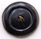 Large Antique Stolen Pooridge Picture Button W a Dog   Girl Nice 1 7 16