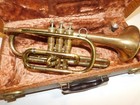 Vtg F e  Olds Ambassador Trumpet Los Angeles W Case Mouthpiece 1950 s Untested