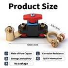 Battery Disconnect Switches 12v 24v  Adjustable Pure Copper Shut Red