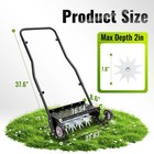 22   Heavy Duty Push Spike Aerator Rolling Lawn Aerator For Garden   Yard Grass