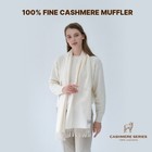 100  Fine Cashmere Ivory White Scarf   Soft Warm Men Women Winter Muffler