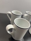 Set Of 4 Dansk Christianshavn White With Blue Bistro Mugs Coffee Cups Portugal