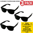 Black Out Sunglasses For Men Women Retro Classic Square Category 4 Super Dark