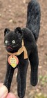 Early 4    Steiff Cat Early Cat Steiff Black Tom Cat German Cat W chest Tag ribbon