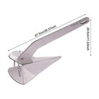 316 Stainless Steel Delta Style Wing Boat Anchor Plow Boat Anchor 22 Lbs 11 Kg