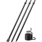3pcs 18   Long Air Hammer Bit Set  1 8 In   3 8 In   3 4 In Point And Flat Pn   