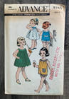 New Vtg 1950s Toddler Girl Advance Sewing Pattern 8965 Dress Romper  Sz 4 Uncut