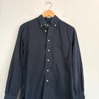 Gitman Bros Vintage Polka Dot Shirt Men Size Medium Blue Button Down Long Sleeve