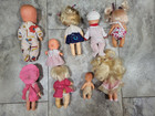Assorted Mini   Small Baby   Play Dolls Vintage From 1970s To 1990s Lot Of 10