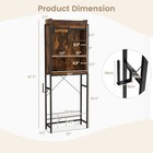 Over-the-toilet Storage Cabinet Bathroom Organizer W  Sliding Barn Door Rustic