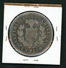 Chile Peso 1878 Peso Silver Coin K  142 1  0 7234oz  As Shown