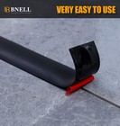 Bnell Floor Transition Strip Self Adhesive Vinyl Laminate 10ft-3 Inch  Black