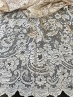 Antique Lace - Circa 1880-1900  Luminous Cream Lace Shawl