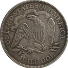 1870-s Seated Liberty Silver Half Dollar 50c High Grade