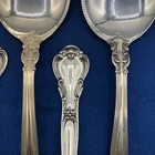 7pc Gorham Chantilly Sterling Silver Cream Soup Spoons   Lion Anchor G    b