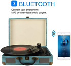 Belt Driven 3 Speed Bluetooth Vinyl Record Player Turntable Vintage Stereo Speak