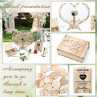Rustic Wedding Guest Book  Heart Guest Book Alternative With Wooden Drop Box  He