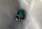 Vintage Navajo Turquoise Signed Sterling Silver 925 Brooch