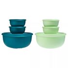 Lot Of 12 Tupperware Bowls   Lids 2 Shades Green Blossom Perfect For Summer  Bbq