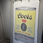 Coors Premium Beer Can Vintage Beach Towel 1970s 1980s White Yellow 26x59   