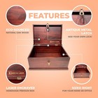 Antique Style Wood Storage Box - Decorative Box For Home Or Office - Wooden Box