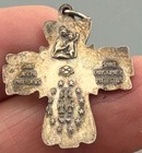 Vintage Catholic Cross Pendant 4-way Medal Sterling Silver