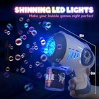 2 Bubble Gun For  light Up Bubble Machine 8 Hole Blower   4refill  Automatic