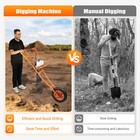 11  Bit Post Hole Digger Gas Powered 63cc 3hp Hand Push Earth Auger Ground Drill