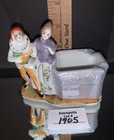 Lusterware Ceramic Mandolin Lute Player Planter Japan Vintage