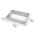Crush Diamond Mirror Perfume Tray  Silver Glass Mirror Trays For Vanity  Jewe   