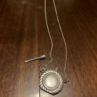925 Sterling Silver Vintage Perfume Snuff Scent Bottle    Necklace In Box 
