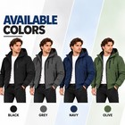 Men s Water Resistant Tech Jacket Hooded Insulated Winter Coat  sizes - S-2xl 