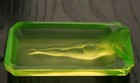 Glamorous Art Deco Yellow Vaseline Uranium Glass Bowl Sculpture 1930  H hoffmann